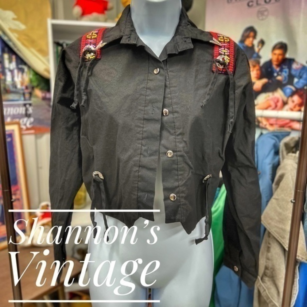 Sas’Sa VNTG made in USA sz medium paper tag western shirt A5